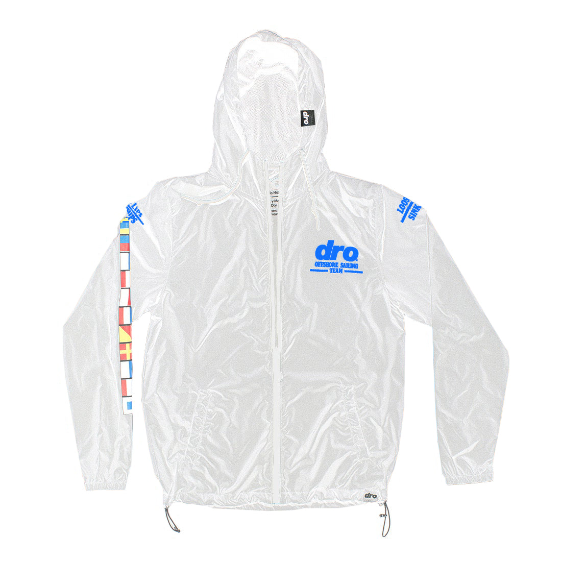 White zip hot sale up windbreaker