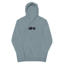 Embroidered black logo pigment-dyed hoodie