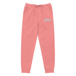 Embroidered white logo pigment-dyed sweatpants