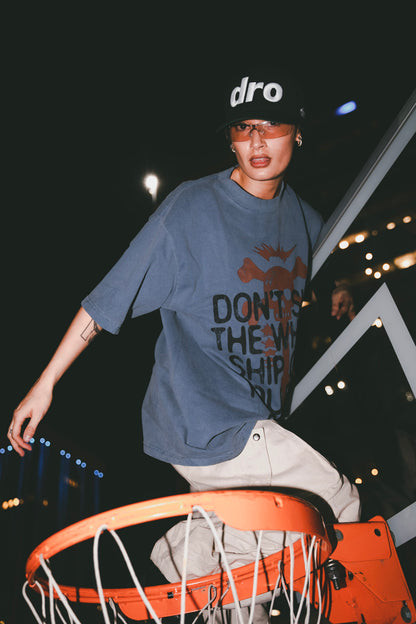 DRO Black Snapback White Logo