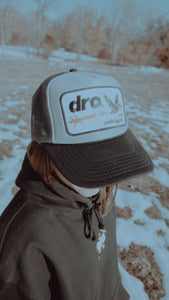 DRO Hunt Club Trucker Hat - Black/Grey