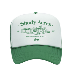 Shady Acres Trucker Hat Kelly Green