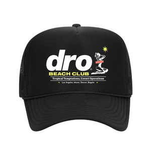 DRO Beach Club Trucker Hat - Black