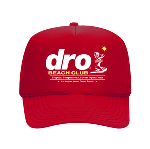 DRO Beach Club Trucker Hat - Red
