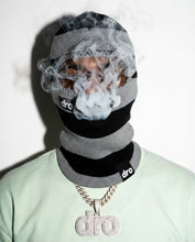 Knit Balaclava - Black and Grey Stripes