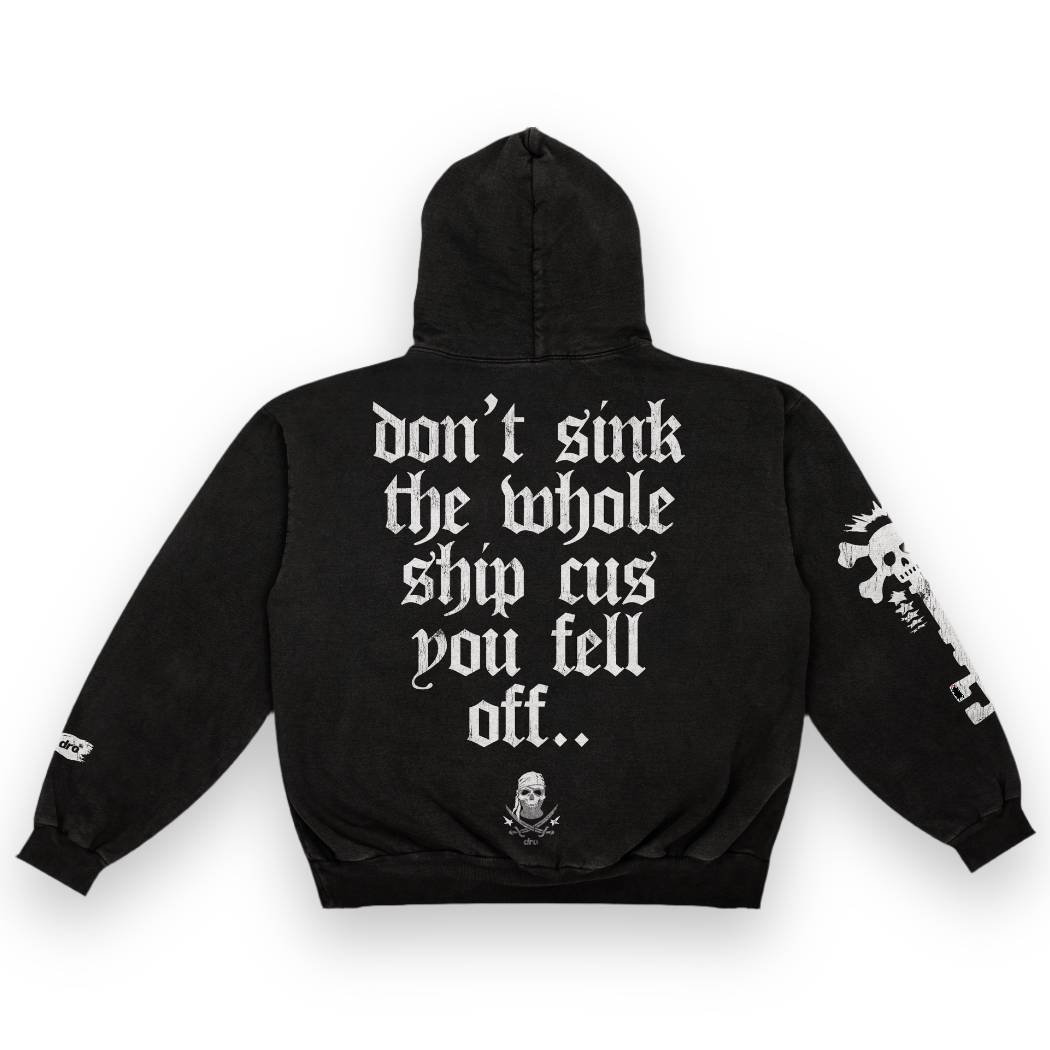 DRO Tortuga Bay Pullover Hoodie - Faded Black