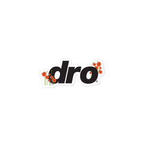 DRO Logo - Poppy Flower Sticker