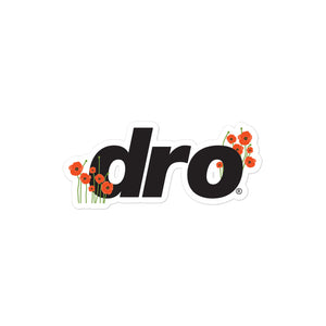 DRO Logo - Poppy Flower Sticker