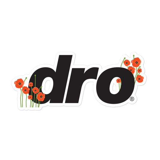 DRO Logo - Poppy Flower Sticker