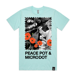 Peace Pot & Microdot Tee - Celadon