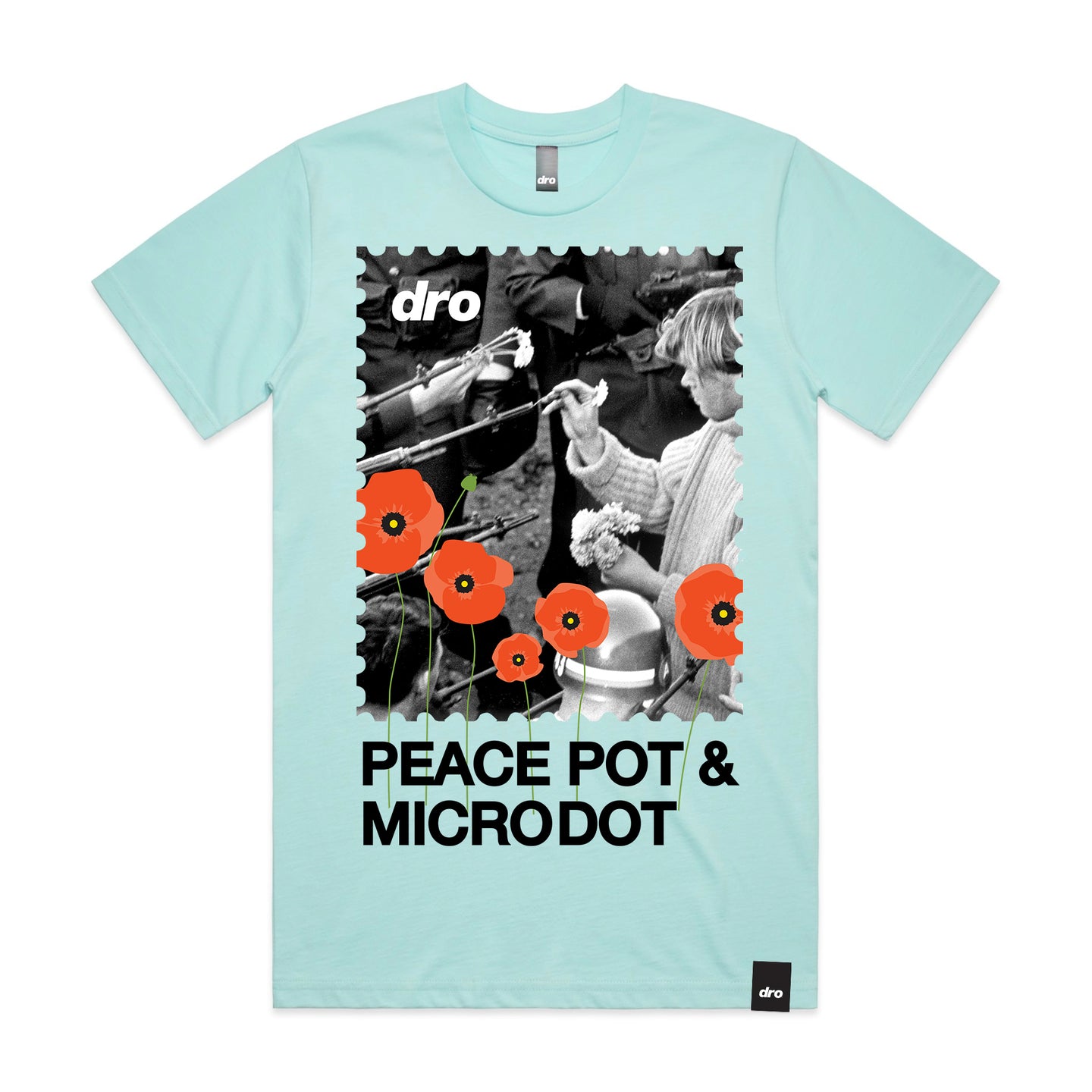 Peace Pot & Microdot Tee - Celadon