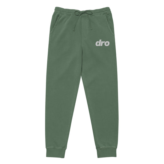 Embroidered white logo pigment-dyed sweatpants
