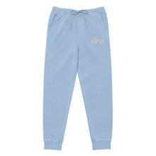 Embroidered white logo pigment-dyed sweatpants