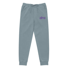 Embroidered purple logo pigment-dyed sweatpants